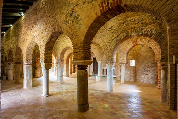 Almonaster la Real mosque, 9th century Islamic oratory, Almonaster la Real , Huelva, Andalusia,...