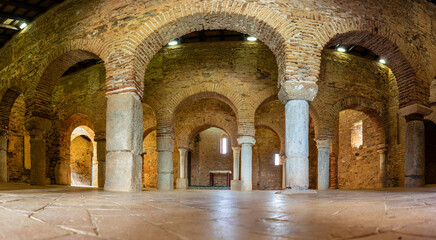 Obraz premium Almonaster la Real mosque, 9th century Islamic oratory, Almonaster la Real , Huelva, Andalusia, Spain