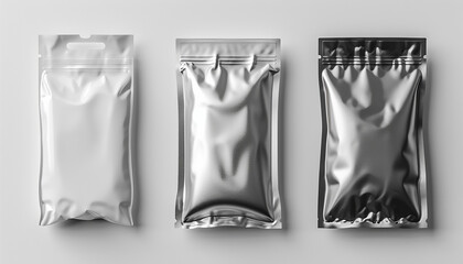 aluminium packaging mockup for snack and candy and many more product packaging generated by AI 