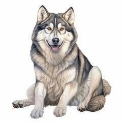 Fototapeta premium Alaskan Malamute, rugged Malamute