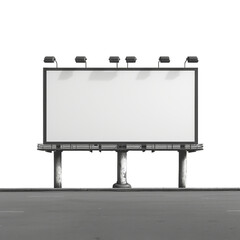 Obraz premium An empty billboard stands by the side of a road, waiting for advertisement