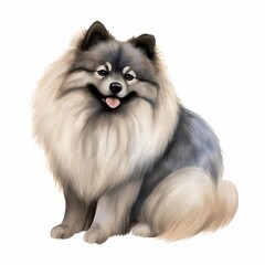 Obraz premium Keeshonden, plush Keeshond