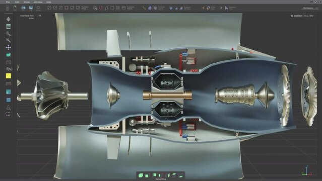 Showing Components Of Heavy Turbine In Project Development Program. Program Ui For 3d Project Development. Engineering Development Innovation. Program Inspecting Project Design. Hydraulics