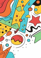 Abstract Colorful geometric Lines background for Poster design and presentation	