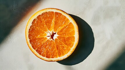 Orange Citrus Fruit Sliced Close Up (Generative AI)