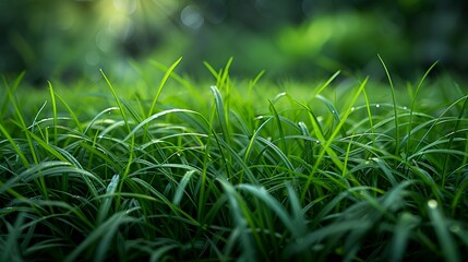 Texture background, Close-up of lush green grass with natural variations, suitable for nature-inspired backgrounds and outdoor-themed designs. Illustration image,