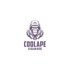 Cool ape logo vector illustration