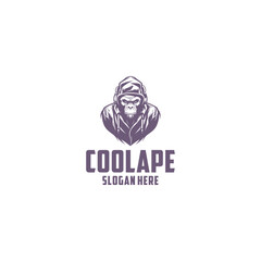 Cool ape logo vector illustration