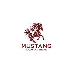 Horse vintage logo vector illustration