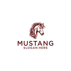Horse vintage logo vector illustration