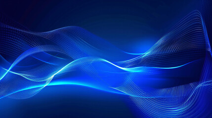 Abstract blue banner Glowing Background Power Point