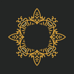 Decorative vintage frame. Vector design. floral ornament.