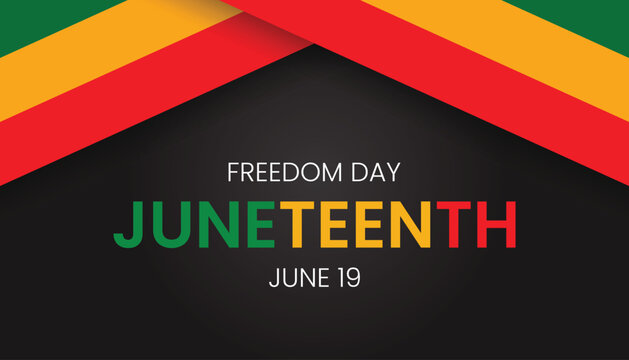 Juneteenth Freedom Day Banner Background Event - Powered by Adobe