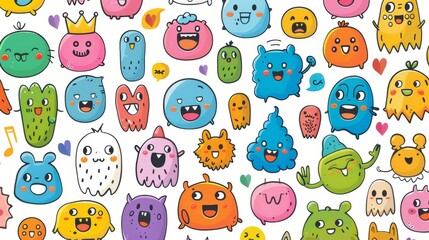 An adorable set of doodle based speech bubbles