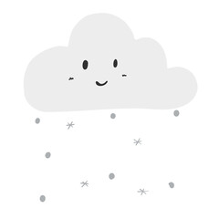 Illustration drawing to imagery types of weather with bright and fun vibes fit for children activity, toddler learning busy book