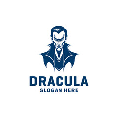 Dracula vampire logo vector illustration