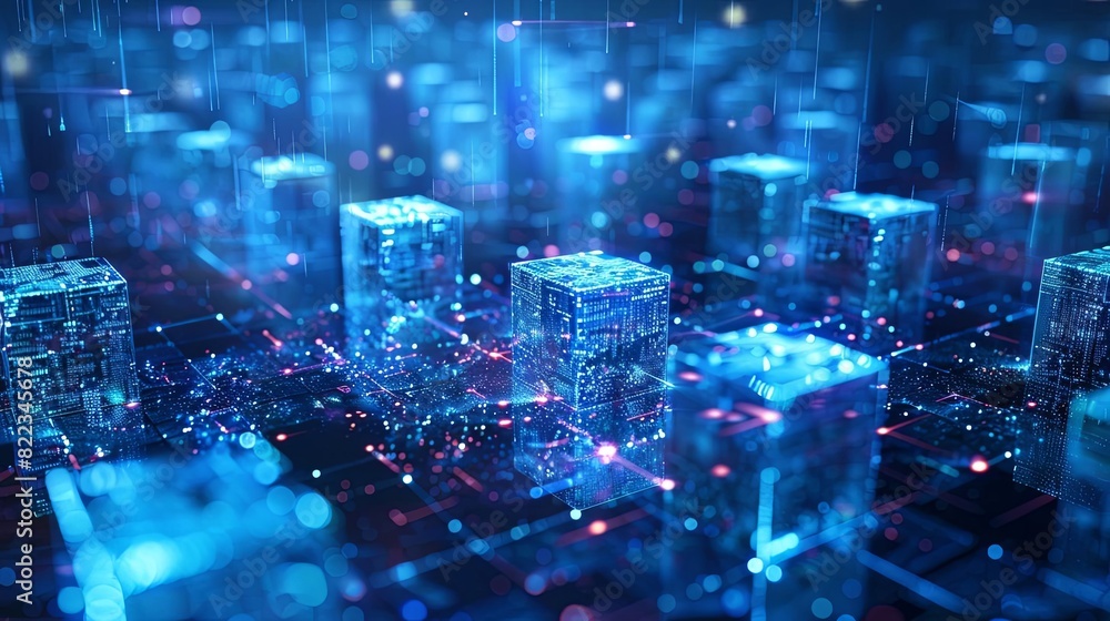 Aufkleber digital data deduplication and cleansing processes visualization aigenerated concept illustration