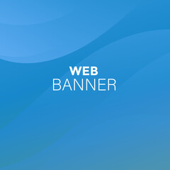 Abstract blue gradient vector background with dynamic curve shapes composition. Vector illustration, Web banner