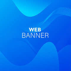 Obraz premium Abstract blue gradient vector background with dynamic curve shapes composition. Vector illustration