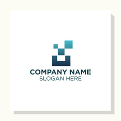 digital logo design vetor, technology logo inspiration