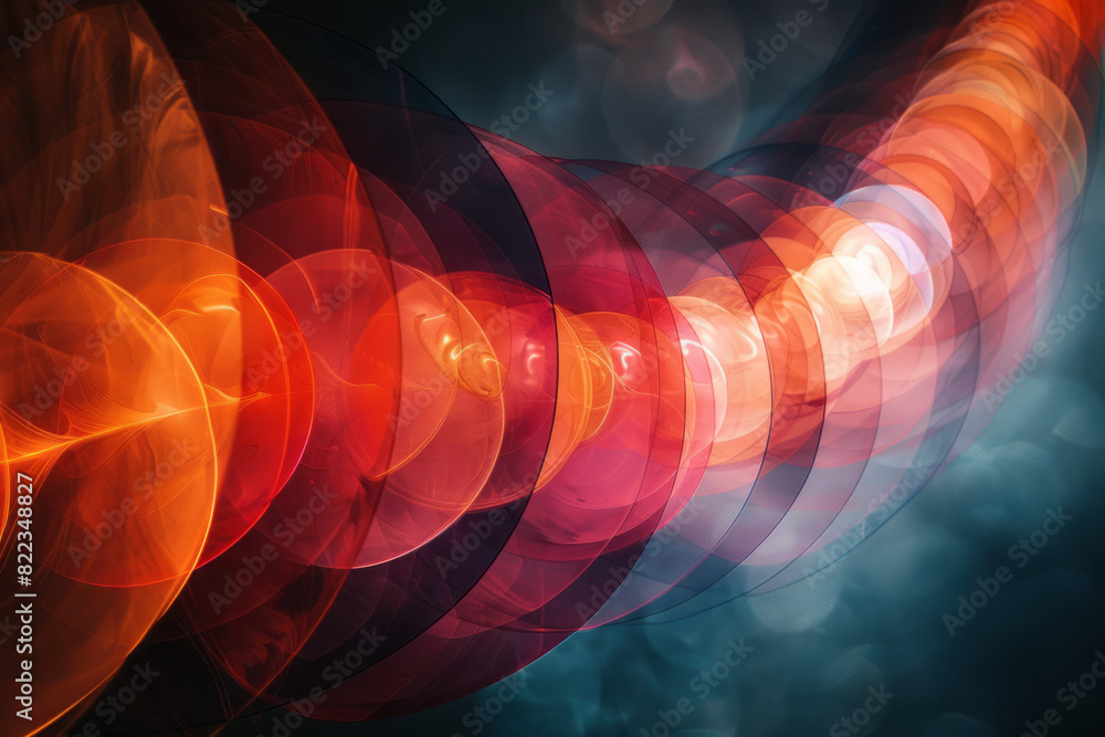 Leinwandbilder abstract image of the number 2 with interlocking light and dark circles, symbolizing partnership and