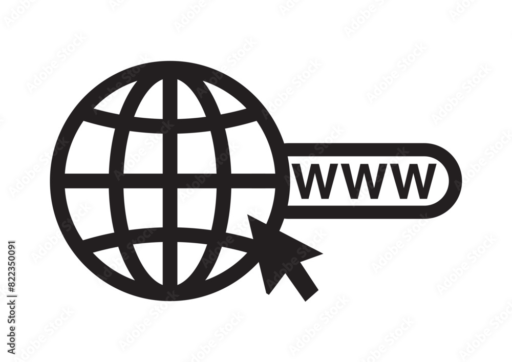 Aufkleber web icon. website icon page symbol for your web design. internet world vector