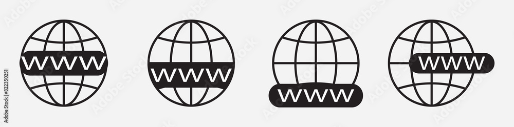 Poster web icon. website icon page symbol for your web design. internet world vector