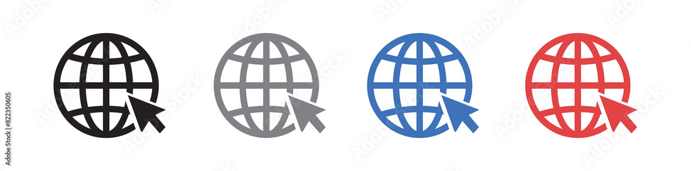 Poster web icon. website icon page symbol for your web design. internet world vector