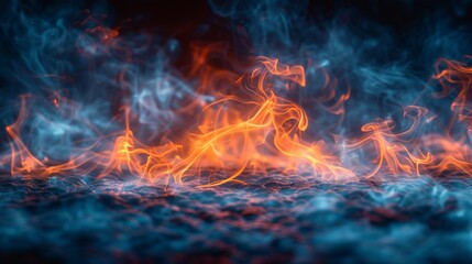 Background image of smoke with beautiful fluidity and colors.