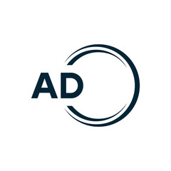 AD logo. A D design. White AD letter. AD, A D letter logo design. A D letter logo design in FIVE, FOUR, THREE, style. letter logo set in one artboard. A D letter logo vector design.	
