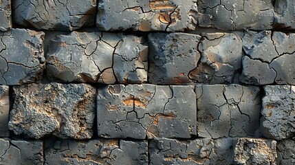 Fototapeta premium Background illustration, Macro shot of a concrete block with visible texture and small imperfections, providing a rugged and industrial feel for construction-themed designs. Illustration image,