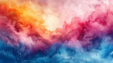 Obraz premium Background illustration, Watercolor splash with bold colors and dynamic patterns, creating an abstract and artistic background suitable for creative projects. Illustration image,