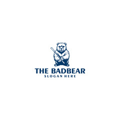 The bear, animal and wildlife logo vector illustration
