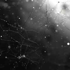 Fototapeta premium A minimalist AI neural network visual simple lines and dots symbolizing advanced machine learning algorithms