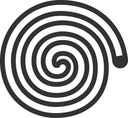 蚊取り線香のアイコン（線画）のイラスト