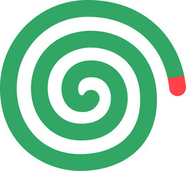 蚊取り線香のアイコンのイラスト