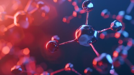 Macro view of molecule structure. Science background concept
