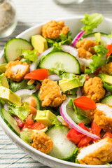 Healthy Homemade Fried Chicken Salad