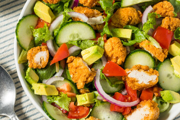 Healthy Homemade Fried Chicken Salad