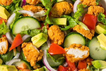 Healthy Homemade Fried Chicken Salad