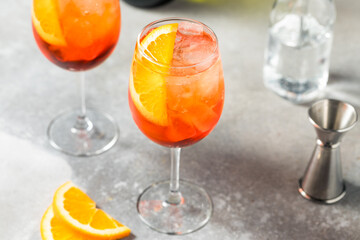 Cold Refreshing Boozy Aperol Spritz Cocktail