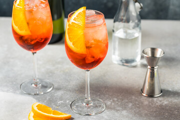 Cold Refreshing Boozy Aperol Spritz Cocktail