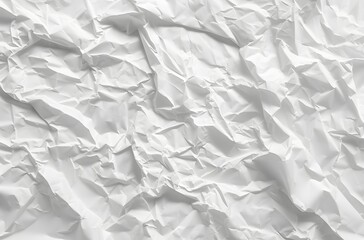 Obraz premium White Crumpled Paper Background, Top View