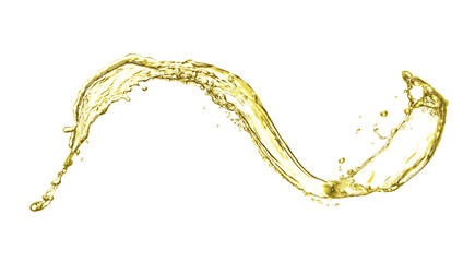 Splash of cooking oil isolated on white