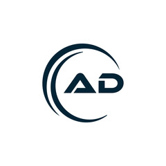 AD logo. A D design. White AD letter. AD, A D letter logo design. A D letter logo design in FIVE, FOUR, THREE, style. letter logo set in one artboard. A D letter logo vector design.	
