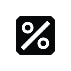 percent icon, simple vector design