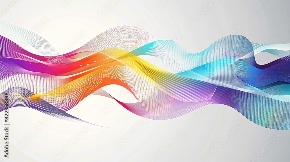 Poster dynamic harmony abstract shapes and colors for modern business vector background