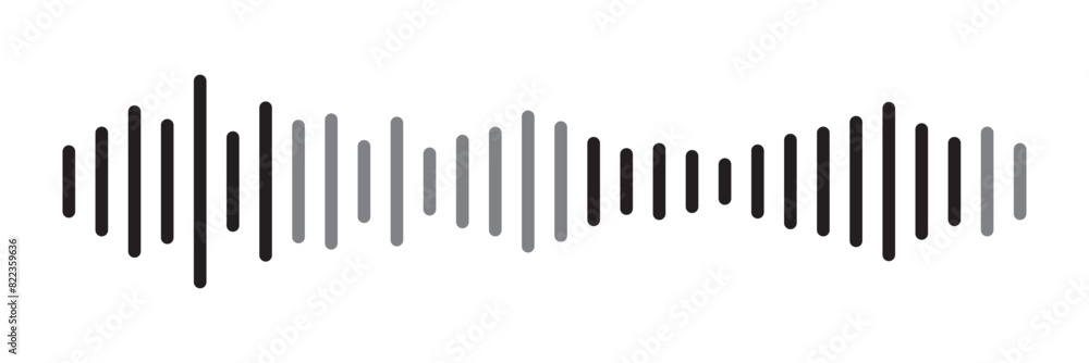 Poster radio wave icon. monochrome simple sound wave on transparent background. vector sound wave icon. mus