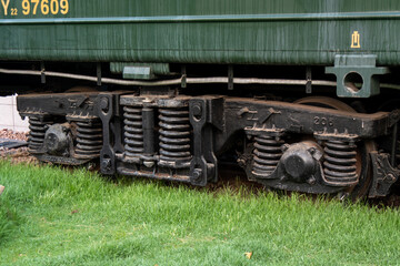 Old Vintage Steam Locomotive Train Isolated, Old time vintage railroad steam locomotive train engine, Transportation and travel from another era.
