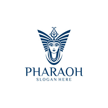 Pharaoh head logo vector illustration
